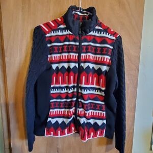 RALPH  LAUREN LAUREN ACTIVE L-RL  sz large. Aztec fleece knit. Active